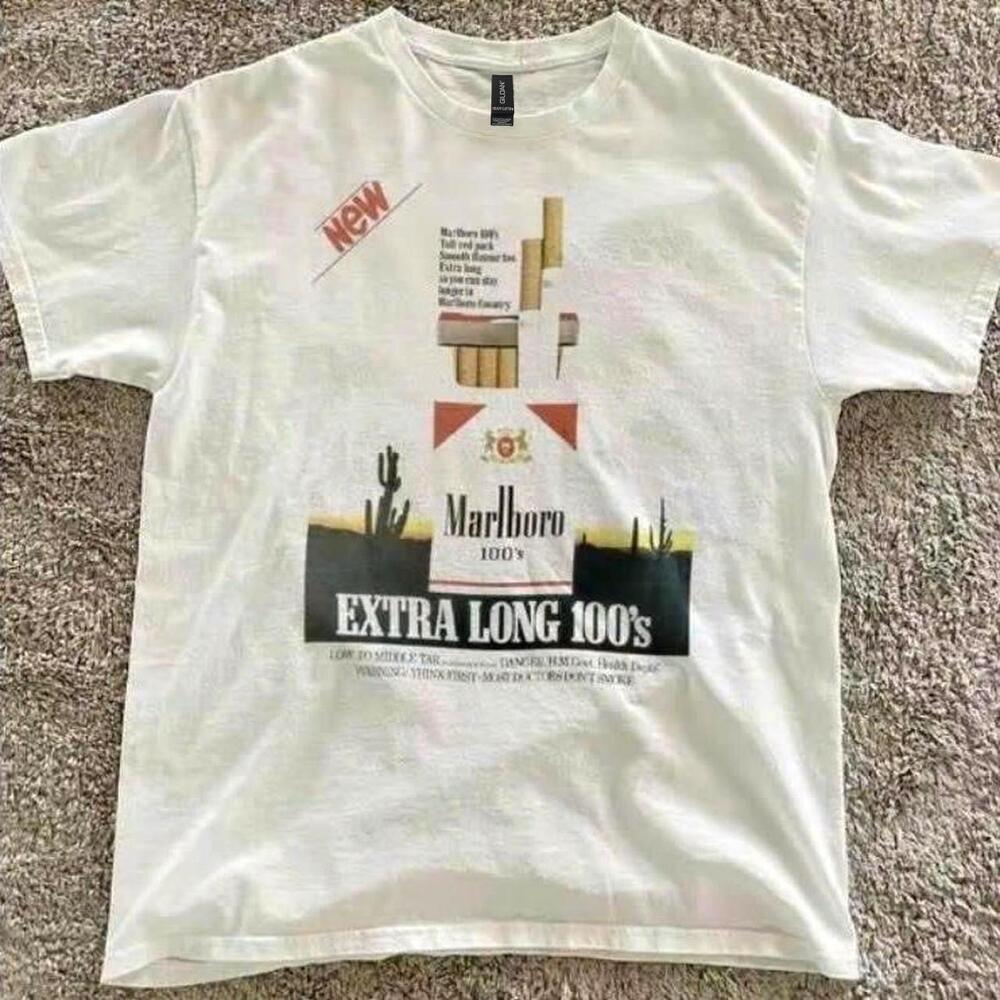 Marlboro 100S Extra Long 100S White T-Shirt